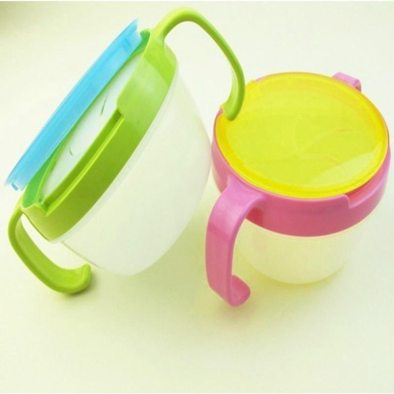 Детская японская материнская защита от разливов, дизайн с двойной ручкой, милая детская банка для закусок, печенья, чашка для закусок