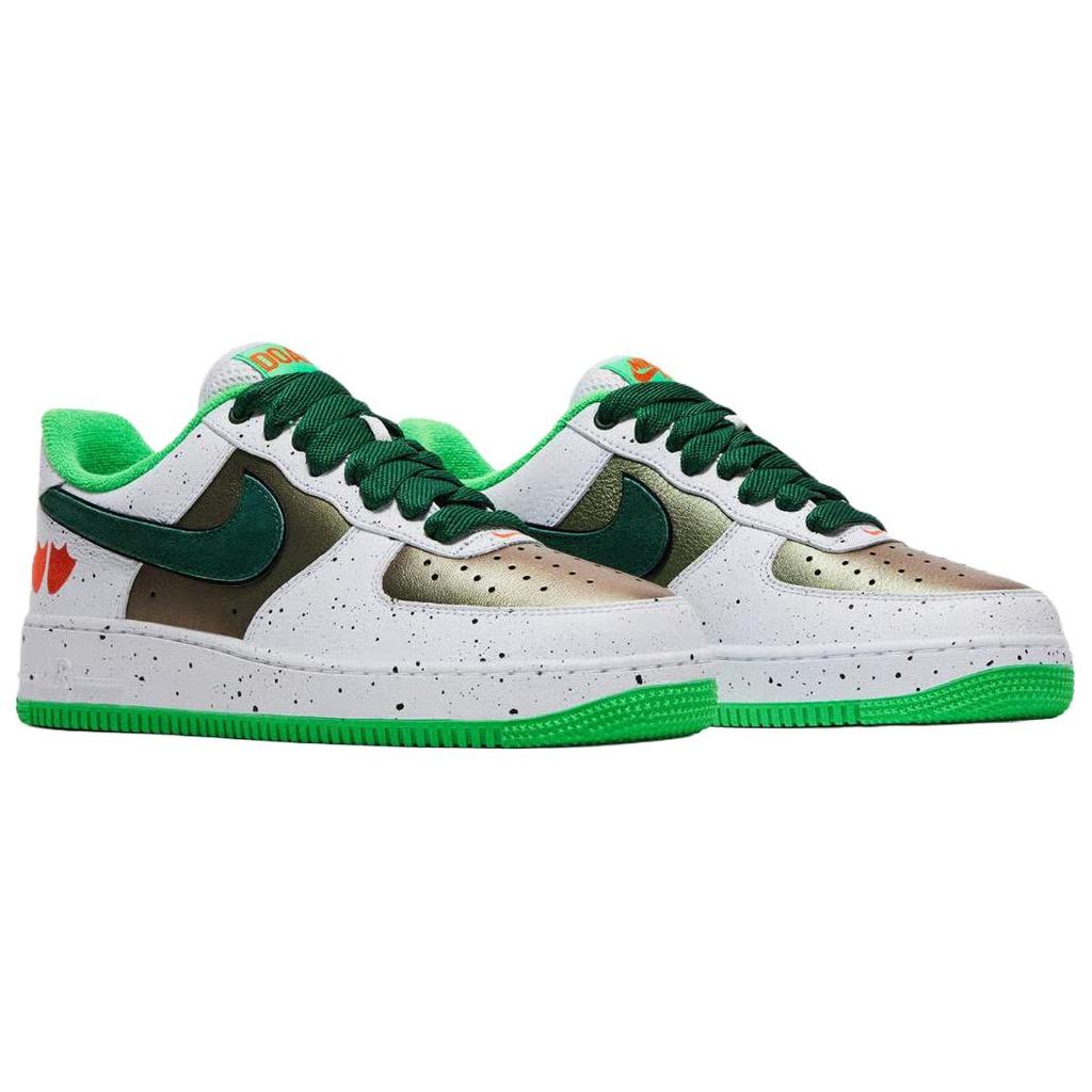 Nike X DOAF Air Force 1 Низкие Кеды для Скейтбординга Унисекс Белый Зеленый IU7613-100