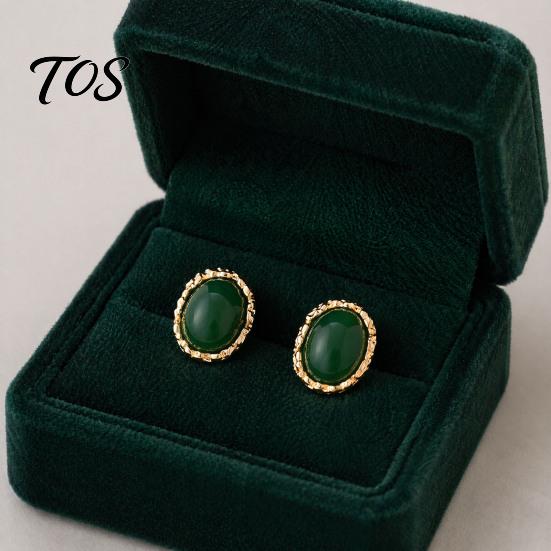 Elegant Resin Gemstone Earrings 1 Pair Vintage Oval Stud for Women, Retro Statement Hypoallergenic Feel Earrings, Gold Frame Chunky Stone Jewelry