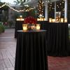 Tablecloth Cover With Skirting, Valves For Cocktail Bar Table 80 Cm Black