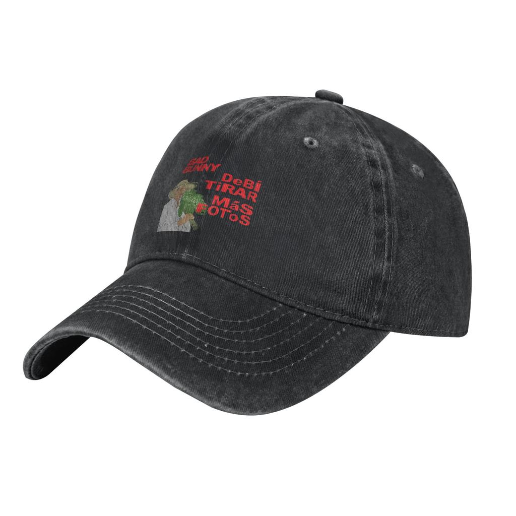 Bad Bunny Crew Necks Baseball Caps Retro Distressed Washed Headwear for Unisex Women Outdoor Activities Unstructured Soft Hats Cap
