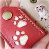 Puppy Pet Hair Storage Bag Keyring Dogs Paw Pendant Dog Hair Storage Box Pet Hair Keychain  Unisex