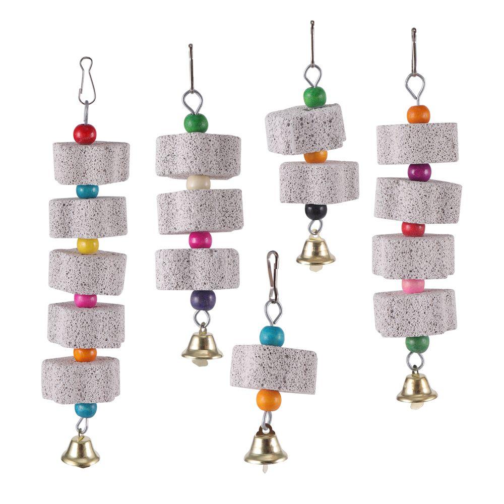 Home Pet Supplies Tearing Bird Chew Toy Hanging Block Chewing Mineral Parrot Grinding Stone