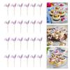 12Pieces Rabbits Ear Cupcake Toppers Easters Cake Decoration Set Easters Cake Picks Set Suitable for Party Celebration