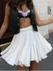 Japanese Kawaii Style Pleated Skirts Women High Waist Sweet Fairy Y2k Streetwear Skirt Female Flounce Solid Fashion Cute New Clothes