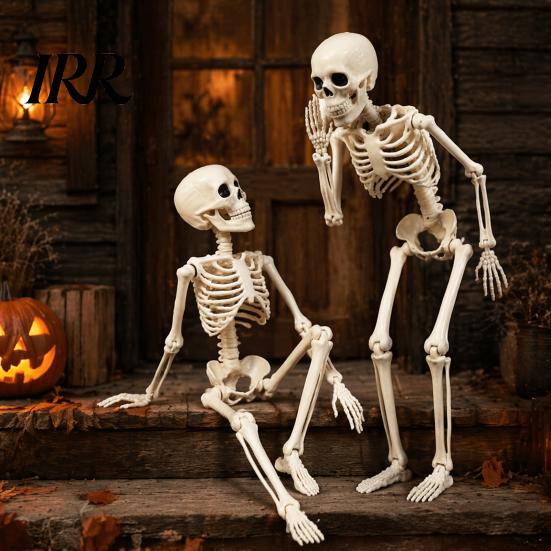 Durable Skeleton Model for Cemetery Theme Halloween Decoration, 3Ft Life Size Full Body Human Bone, Realistic Posable Party Decorations with