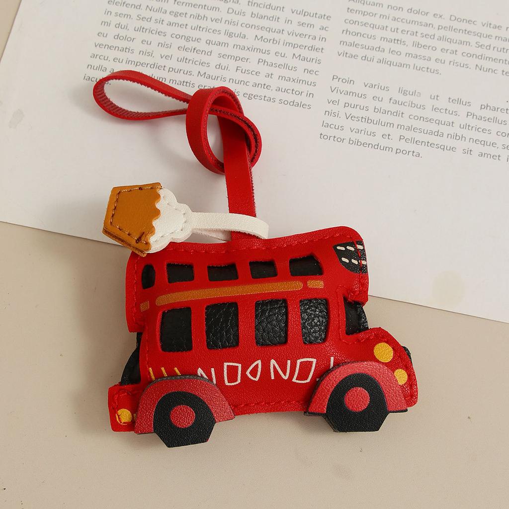 Европа, Америка, Лондонский Автобус Кожаная Сумка Брелок Аксессуары Ручная Работа Кофейная Чашка Простой Кулон для Сумки