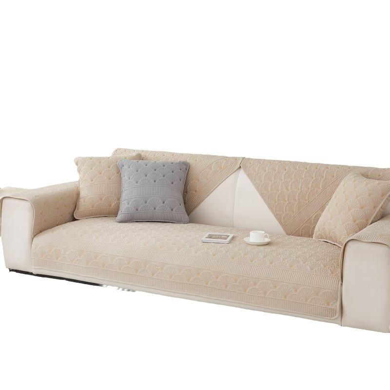 Sofa Cushion Fabric Pure Cotton Four-Season Universal Non-Slip Leather Sofa Cover Modern Simple Full Cover Sofa Towel 24 New Models
