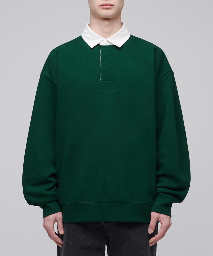 MUSINSA STANDARD Oversized Rugby Sweatshirt [Green]