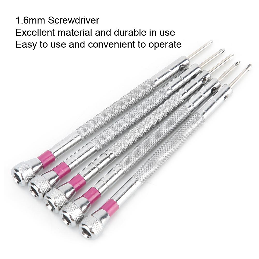 5 шт., 1,6 мм, крестовая отвертка из нержавеющей стали, инструмент для ремонта очков, часов