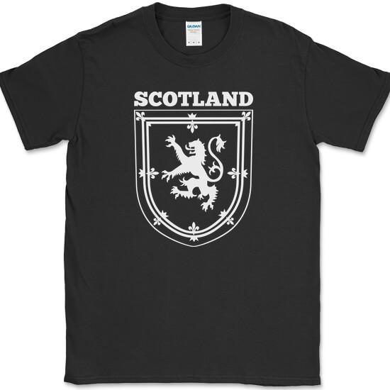 SCOTLAND CREST T-Shirt Shield Scottish Pride Logo SCOTS Country Tee