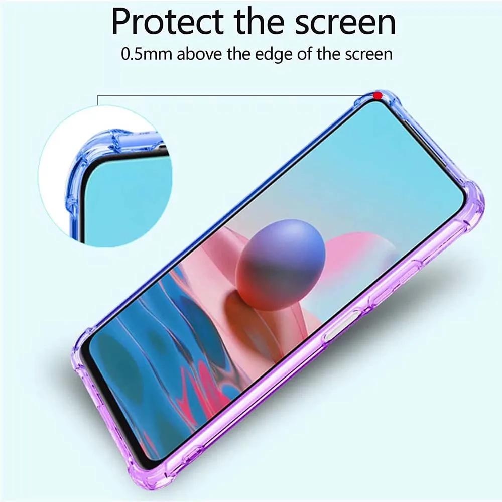Мягкий силиконовый чехол для телефона Samsung S25 FE, прозрачный с градиентом, с подушкой безопасности, мягкий ТПУ, ударопрочная задняя крышка для Galaxy S25 Ultra S25 Edge
