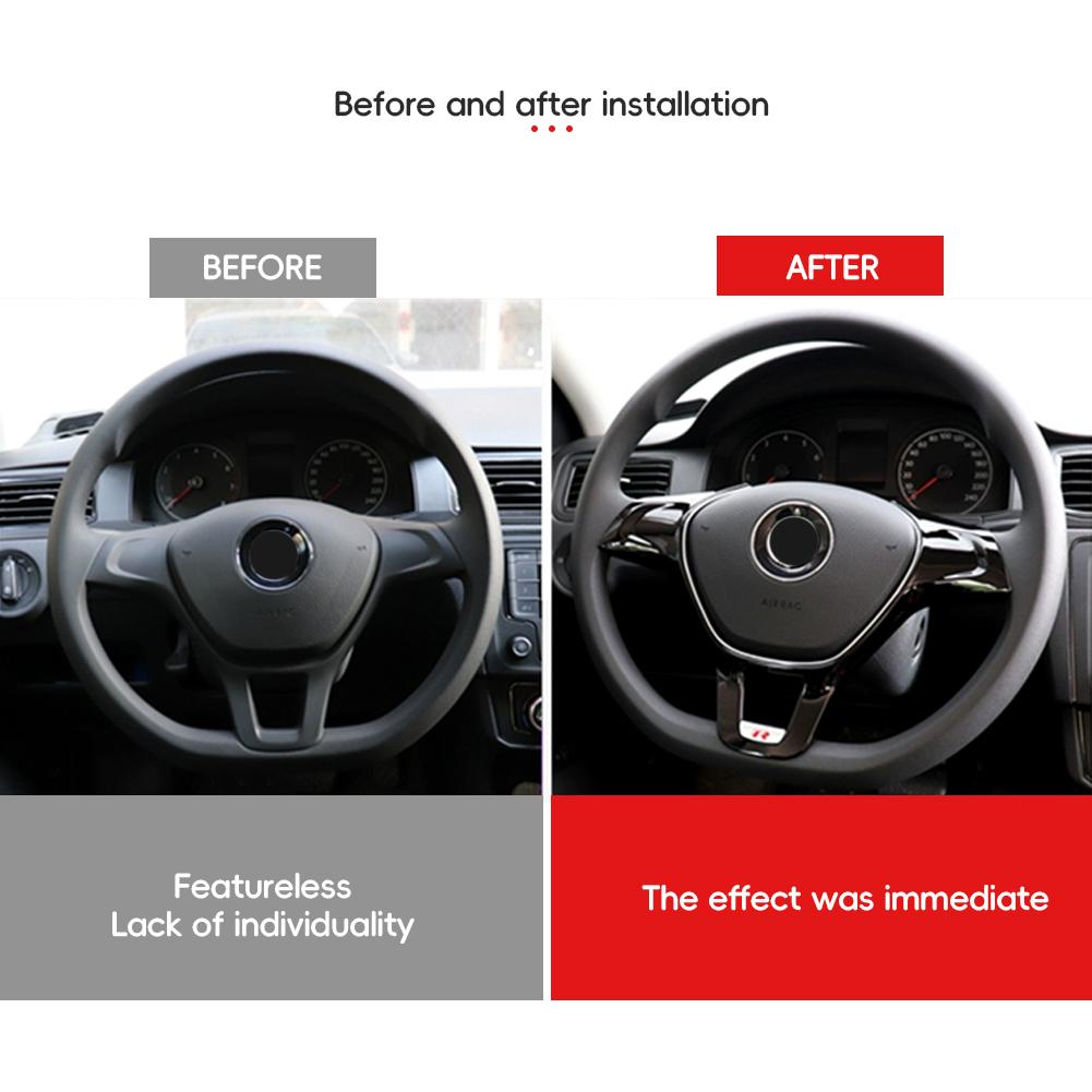 Накладка на руль автомобиля, наклейка для Volkswagen VW Golf 7 GTI MK7 POLO 2014 2015 Jetta MK6 2015 2016, аксессуары для интерьера