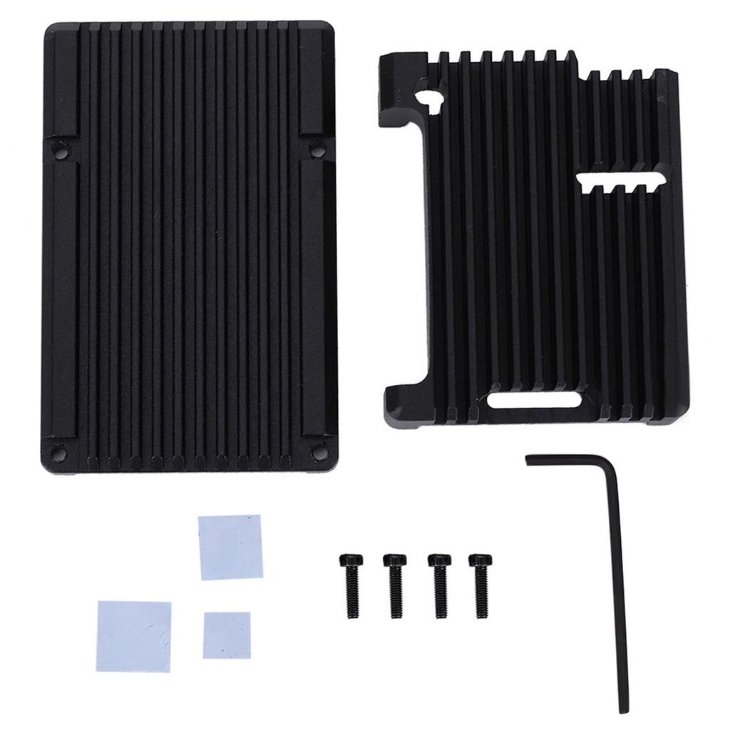 Motherboard Shell Box Black Aluminium Alloy Fit for RaspberryPi 3 Model B 2b3b+