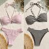 New Cross-Border Striped Bikini: Women's Sexy Beach Vacation Swimwear