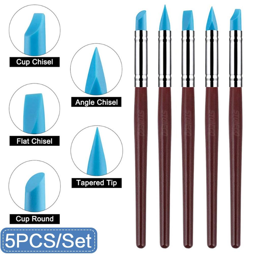 5 шт./компл. деревянная ручка, глина, воск для лепки, резьба по керамике, инструменты для керамики, полимера, набор ручек для моделирования, аксессуары ручной работы, сделай сам, HMM