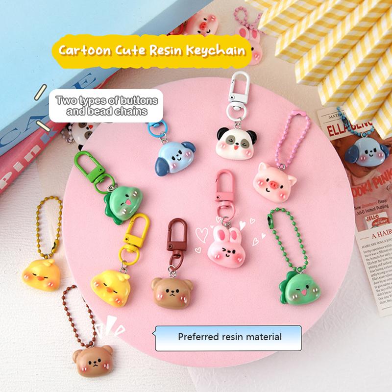 Милый мультяшный брелок для ключей с животными, кулон для женщин и мужчин, креативный кавайный брелок для пары, сумка, кулон, украшения, игрушки, подарки