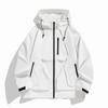 Spring Autumn Men's Windbreaker Jackets Korean Fashion Waterproof Windproof Outdoor Big Pockets Hooded Loose Coat