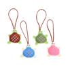 Cute Cartoon Turtle Plush Name Tag Keychain Anti-Lost Keyring Children Kawaii Stuffed Animal Doll School Bag Pendant