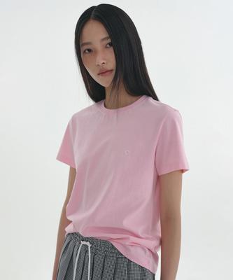 CLOVE [24Ss Clove] Повседневная облегающая футболка (розовый)