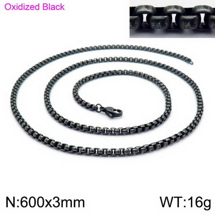 Квадратное жемчужное ожерелье из нержавеющей стали и титана для мужчин и женщин