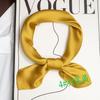 Silk scarf women's solid color satin 71 new summer thin small square scarf headscarf decorative small scarf UV protection