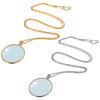 5x Magnifier Round Reading Magnifying Glass Lens Pendant Long Chain Necklace