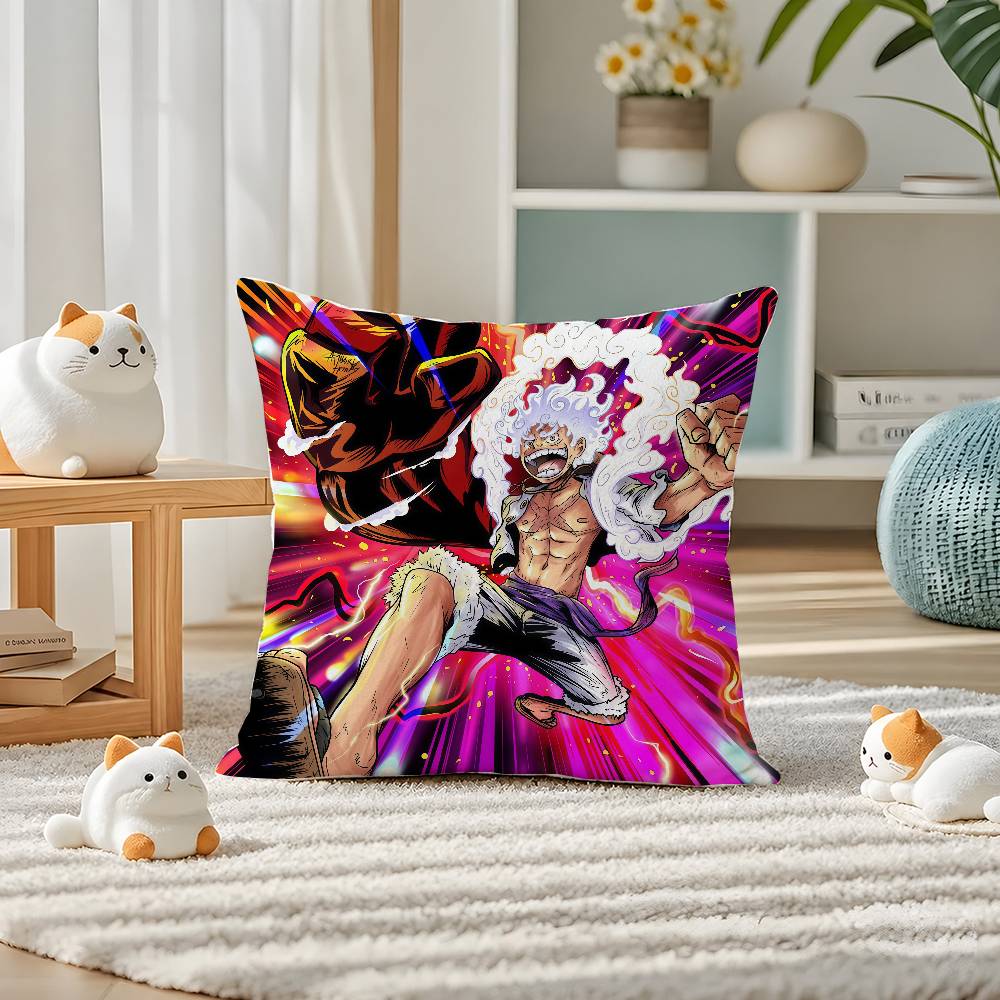 One Piece Crocodile Warlord Anime Plush Pillow Cover Soft Short Plush Cushion Cover For Sofa Bedroom Home Decor Gift Decoration
