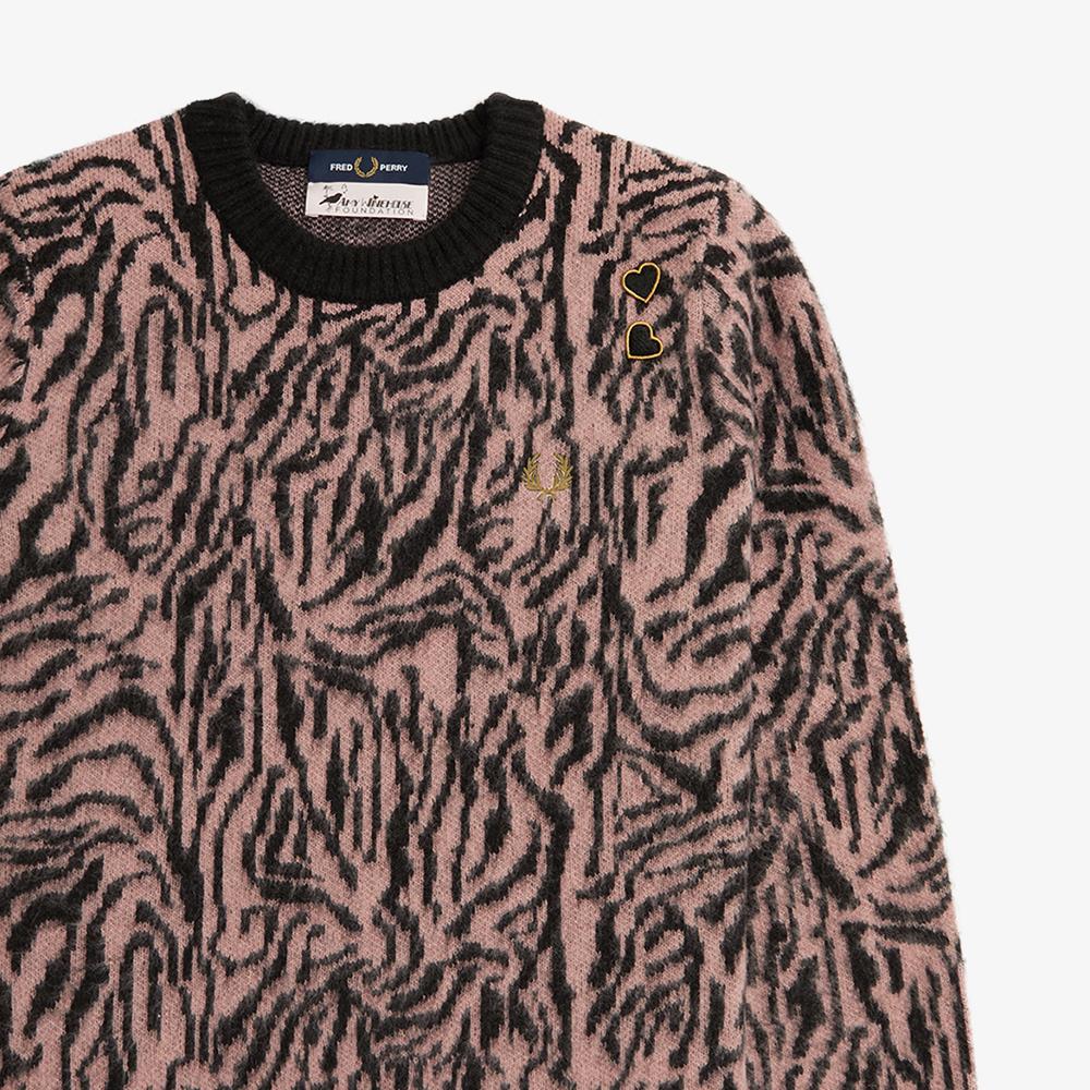 Fred Perry [Эми Уайнхаус] Вязаный джемпер в зебру (S51) Afpf2336557-S51