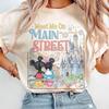 Retro Mickey Minnie Meet Me On Main Street Shirt, Main Street Park Shirt, Disneyworld Trip Shirt, Disney Couple Shirt, Family Matching Shirt