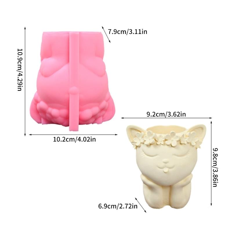 Silicone Molds Resin Casting Mold Home Decorations Cute Flowerpot Molds Candle Cup Mold Gift for Craft Lover
