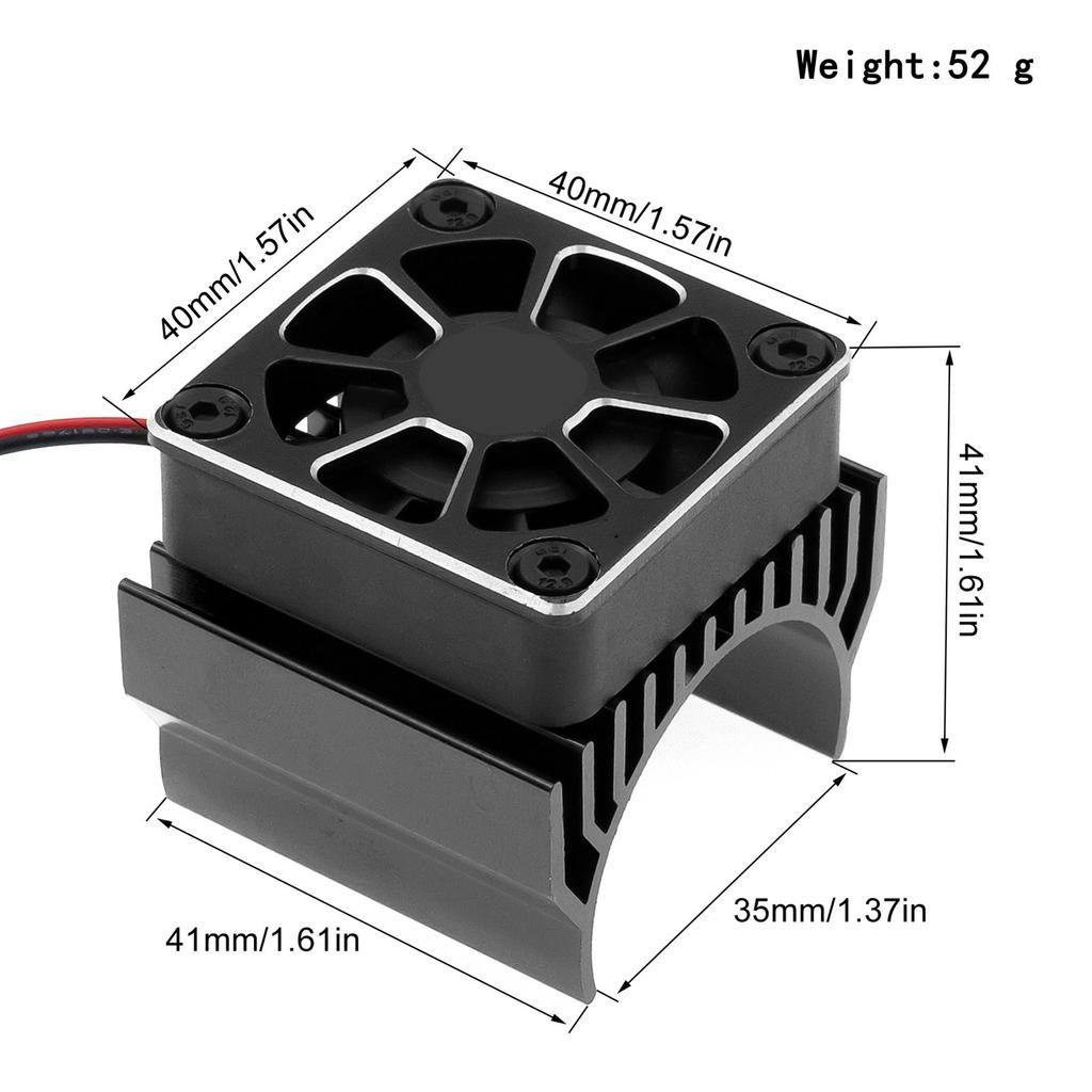 Remote Control Motor Cooling Fan Remote Control Car 540 550 Motor Radiator Replacement for Traxxas TRX 4 TRX 6 G63 1 10