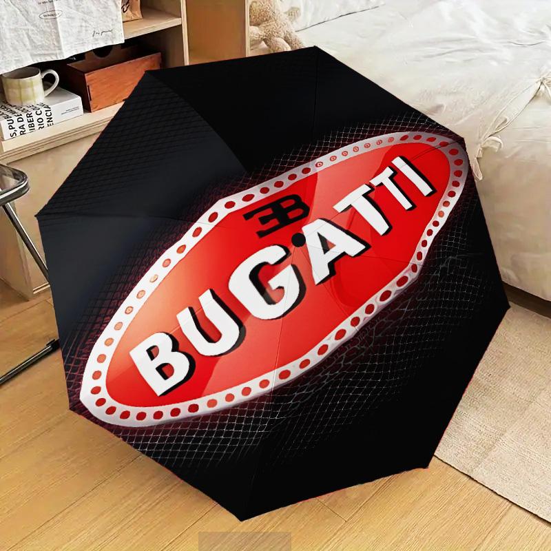 1PC Buga-tti Automatic Folding Umbrella 8-Rib Travel Umbrella with Auto Portable Case, Ideal Gift for Birthdays