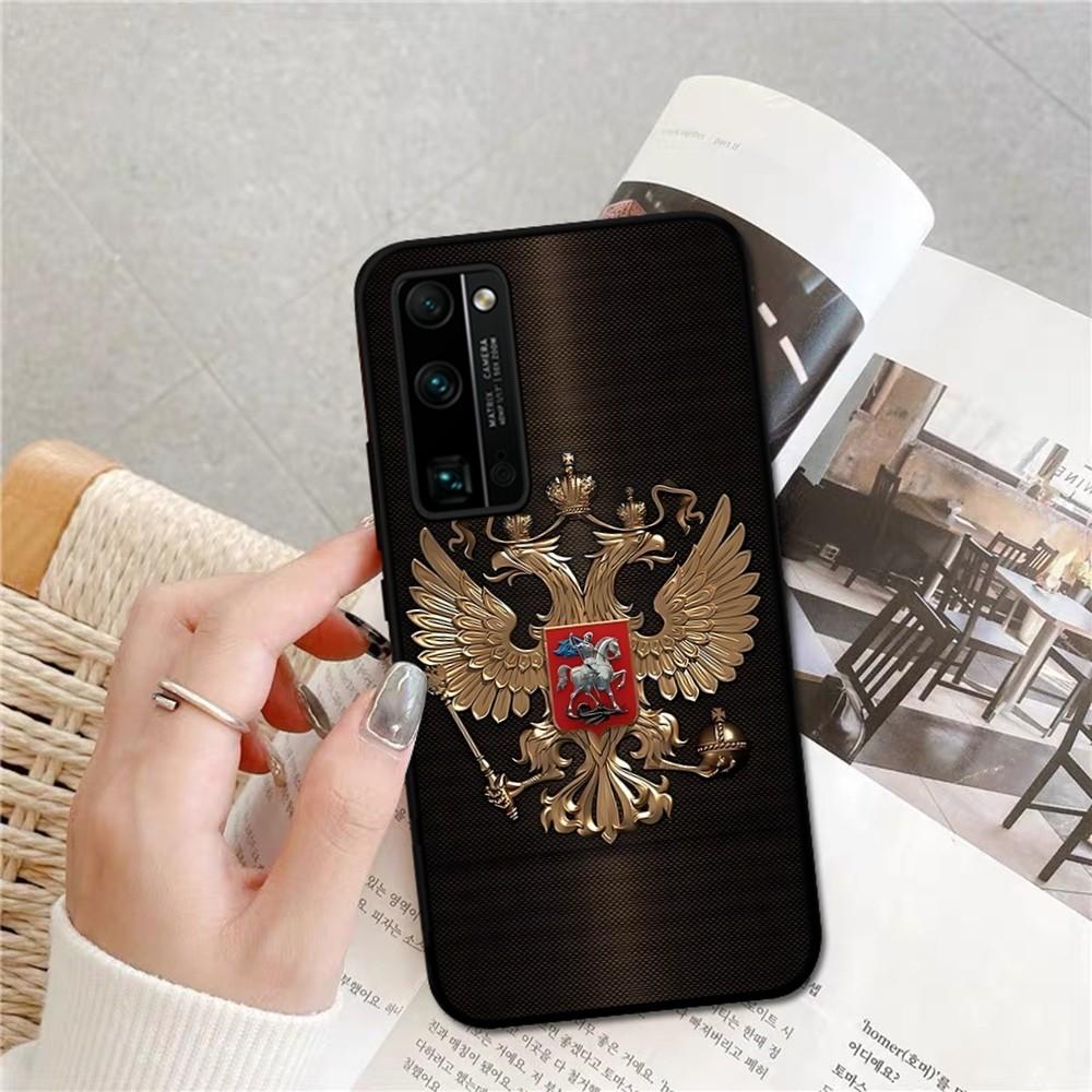 Russia Coat Of Arms Eagle Flag Phone Case For Huawei Honor 10 Lite 9 20 7A 9X 30 50 60 70 Pro Plus Soft Silicone Cover