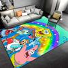 Cartoon Carpet with Rainbow Design for Kids' Room Suitable for use as an anti-slip game mat for living room and bedroom sofas