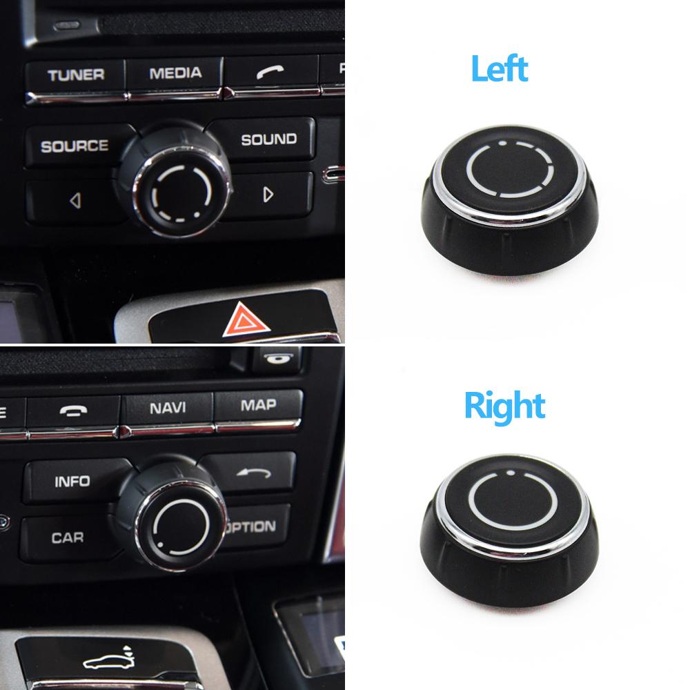 Car Center Console Audio Volume Knob Cover CD Control Switch Button For Porsche Cayenne Panamera Macan Boxster 911 718