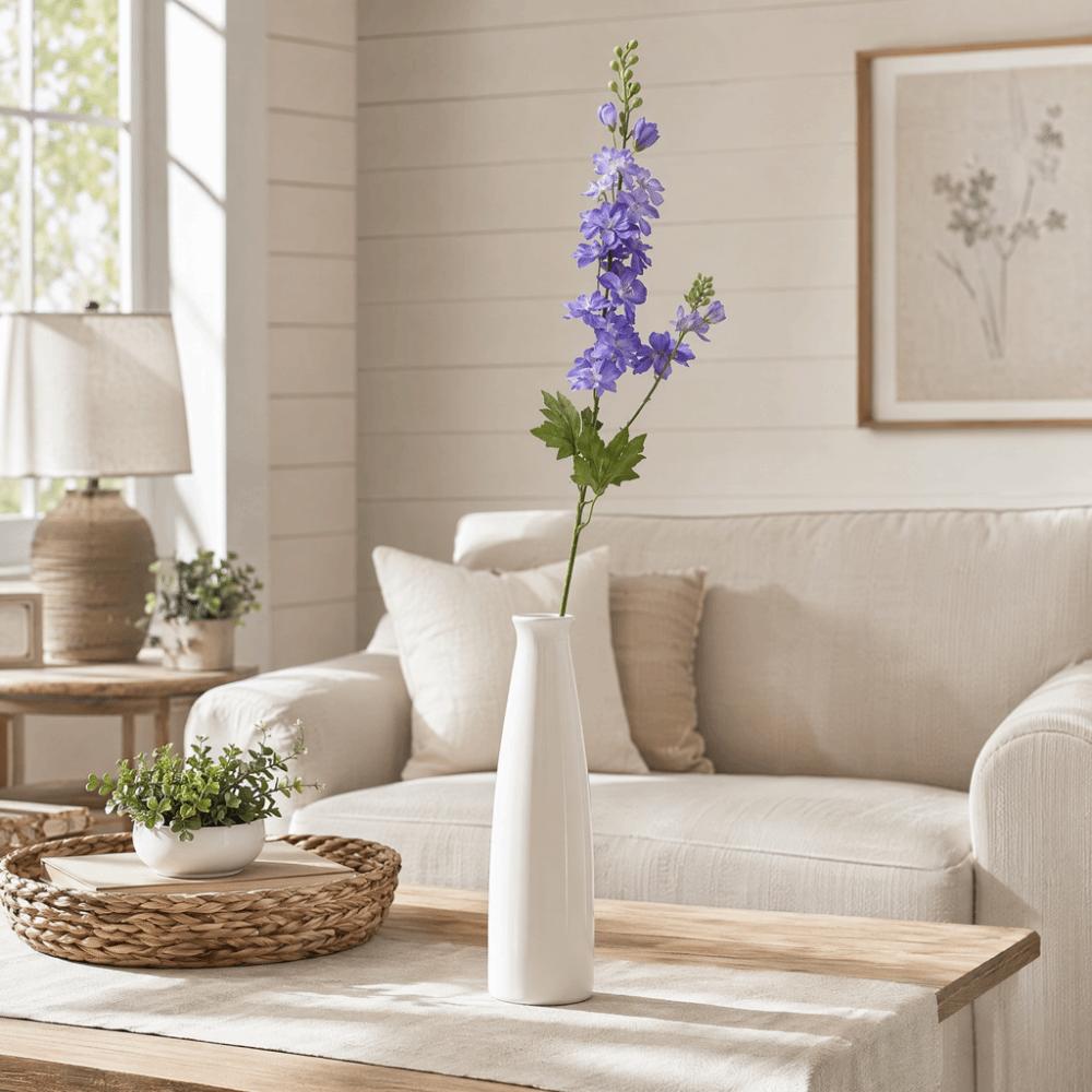 Long Stem Artificial Delphinium Flowers 84 CM Length Long Stem Flowers  Table Centerpieces