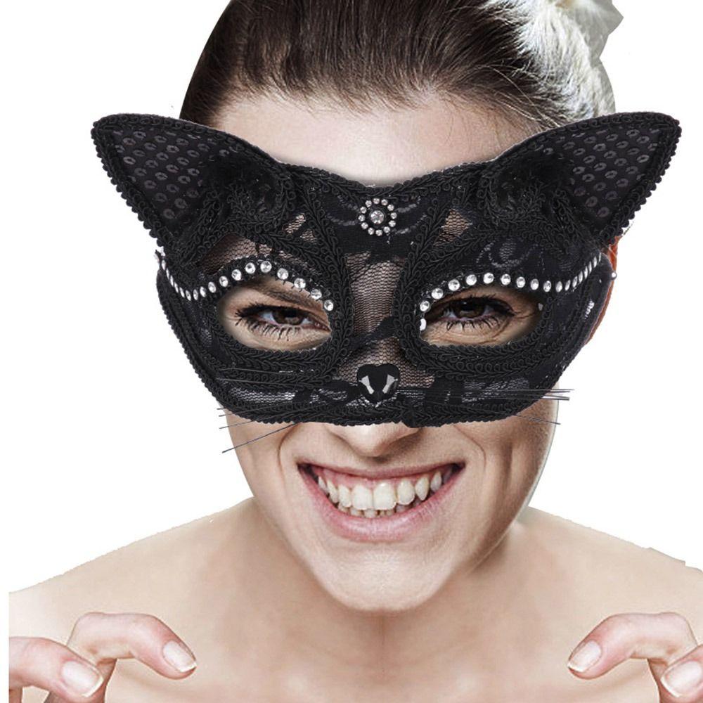 Costume Halloween Supply Animal Party Supplies Lace Masquerade Venice Mask Cat Face Masks