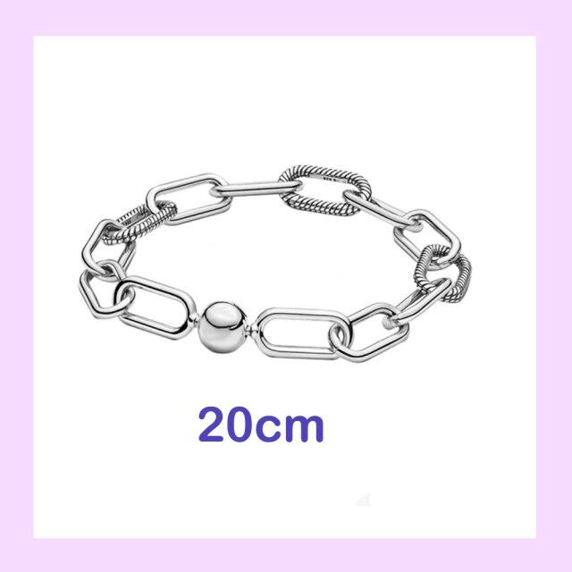 925 стерлингового серебра New Me кольцо бусина круглый соединитель шарм двойной Fit Me звено цепи жемчуг браслет ювелирные изделия