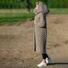 Women's Hooded Thick Knitted Sweater Cardigan Coat Long Sleeve Winter Warm Hooded Cloak