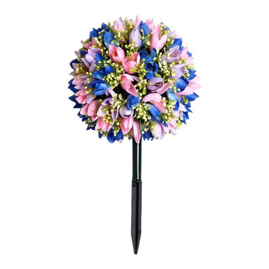 Искусственный цветочный шар с шипом, реалистичные искусственные розы, устойчивые к погодным условиям, искусственные цветы роз