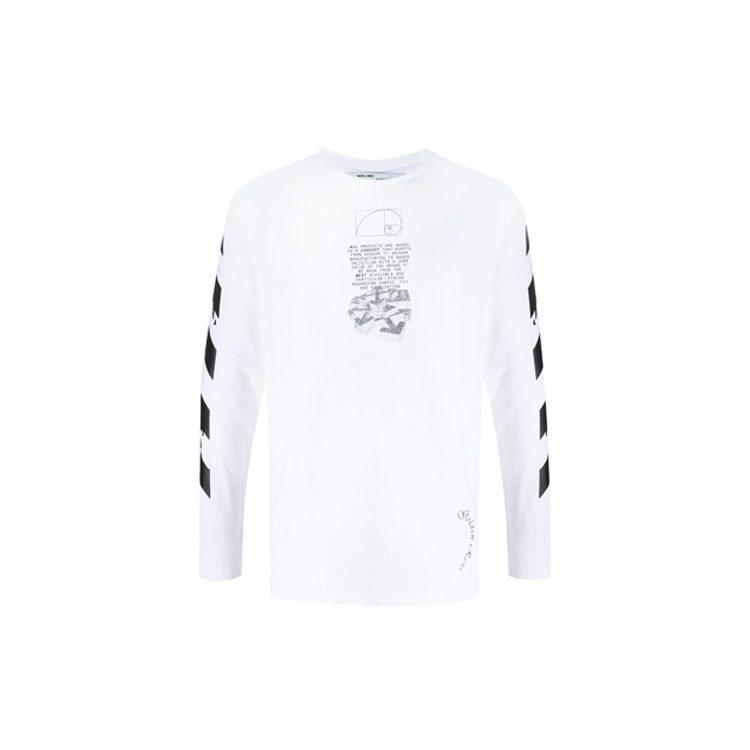 OFF WHITE Хлопковая футболка с принтом 'Капающие Стрелы' OMAB001R201850050110