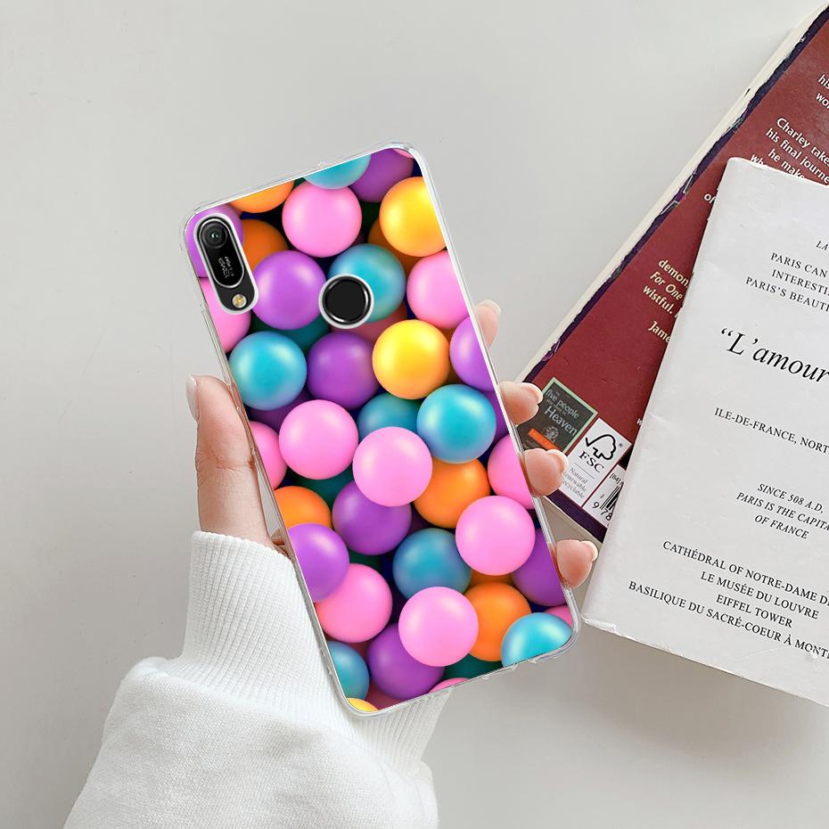 Чехол для Huawei Y6 2019, противоударный, милый, силиконовый, ТПУ, мягкая задняя крышка, чехлы для Huawei Y6 2019 Y 6 Y6 Prime Pro 2019