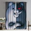 Затемняющие шторы для комнаты 2 панели Danganronpa - Monokuma Halloween Decoration Partition Anti-mosquito Curtains Shades Living