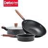 Debao 3-Piece Maifan Stone Non-Stick Cookware Set