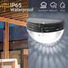 1/4pcs Waterproof Solar Light Semicircle Fence Wall LED Lamp Garden Stairs Balcony Solar Powered Lamps Outdoor Luminous Lights
