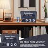 Book Counter Sign Reading Goal Number Books Read This Year Counter Home Decor For Bookshelves Lovers Women Farmhouse Living Room