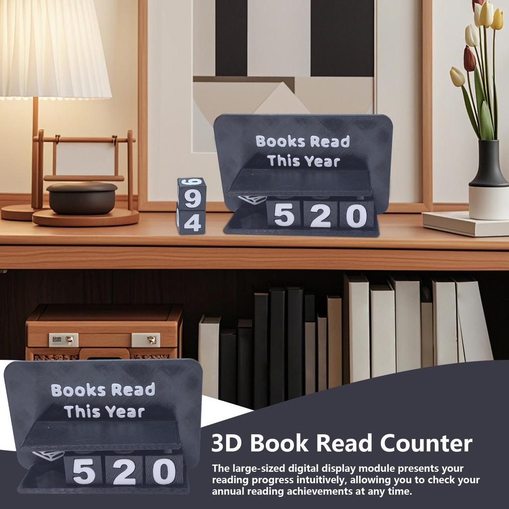 Book Counter Sign Reading Goal Number Books Read This Year Counter Home Decor For Bookshelves Lovers Women Farmhouse Living Room