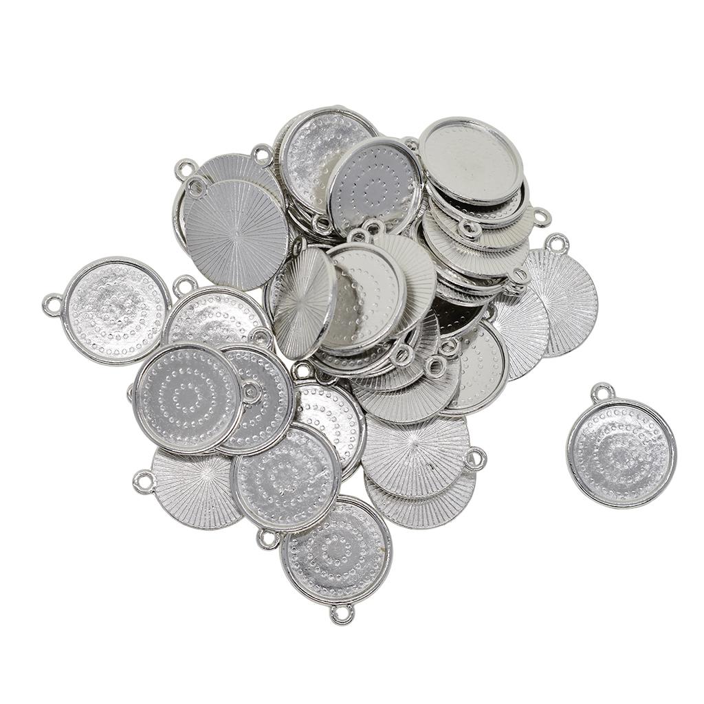50x18 мм круглый кулон пустой кабошон основа для установки лотков DIY изготовление ювелирных изделий