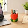 Small Item Organizer for Dressing Table Tulip Makeup Brush Holder, Resin Cosmetic Vanity Desk, Cute Flower Pen Aesthetic Desktop Ornament Cup